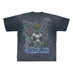 CJ X FCB WASHED SPRAY LOGO TEE